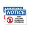 Signmission Not A Walkway Go Around Either End Sign With Symbol, 7 in W x Rectangle, Vinyl Decal OS-2PACK-NS-D-57-L-15130 - alternate 1